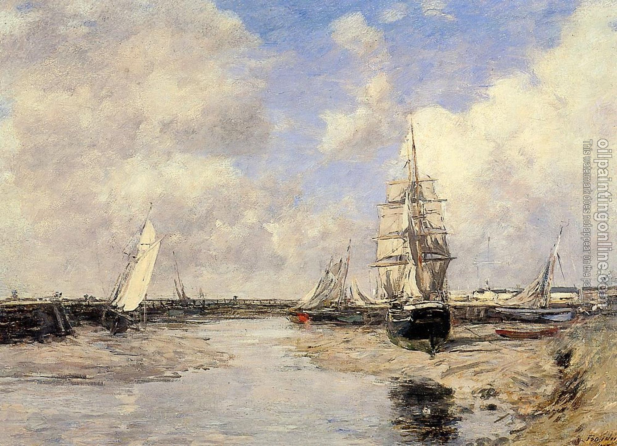 Boudin, Eugene - Estuary at Trouville